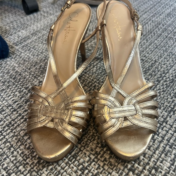 Cole Haan gold heels - Picture 1 of 2